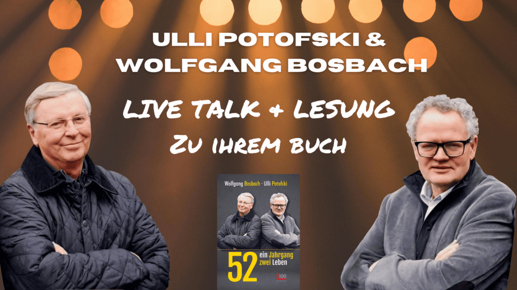 Ulli Potofski Wolfgang Bosbach Wuppertal Concordia Live Lesung Talk zu ihrem Buch 52 ein Jahrgang zwei Leben 
